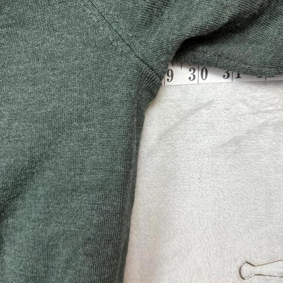 Orvis Mens 100% Merino Wool Sweater Green V-Neck Pullover Long Sleeve Size XXL - Picture 6 of 8